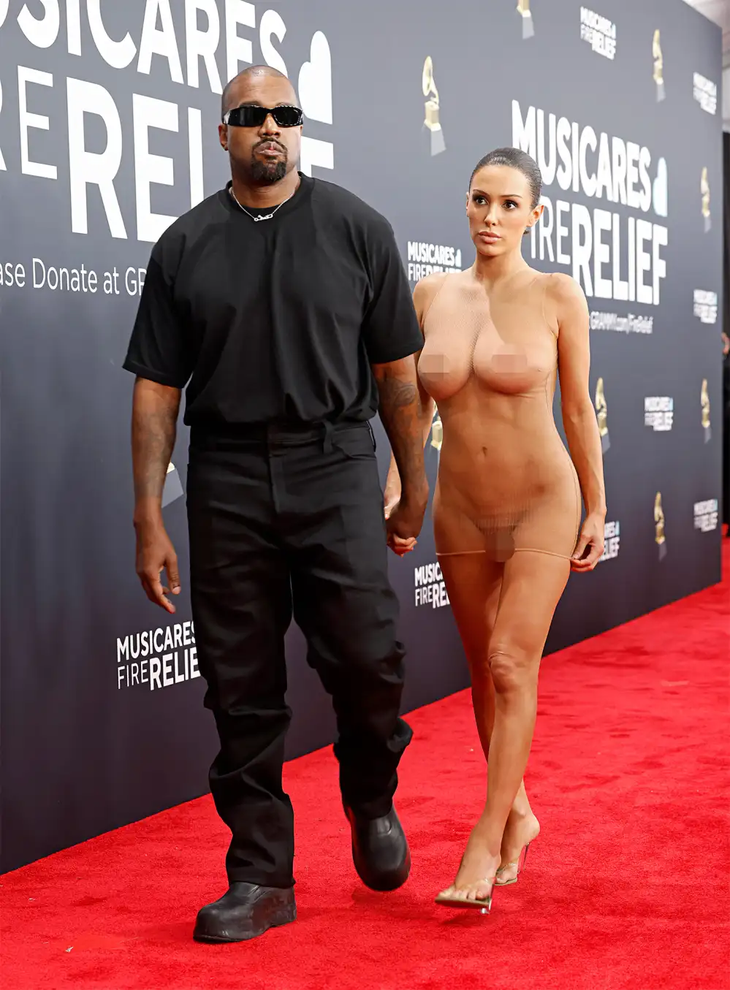 Kanye-West-Keeps-It-Casual-at-2025-Grammy-Awards-While-Wife-Bianca-Censori-Poses-in-Sheer-Dress-2