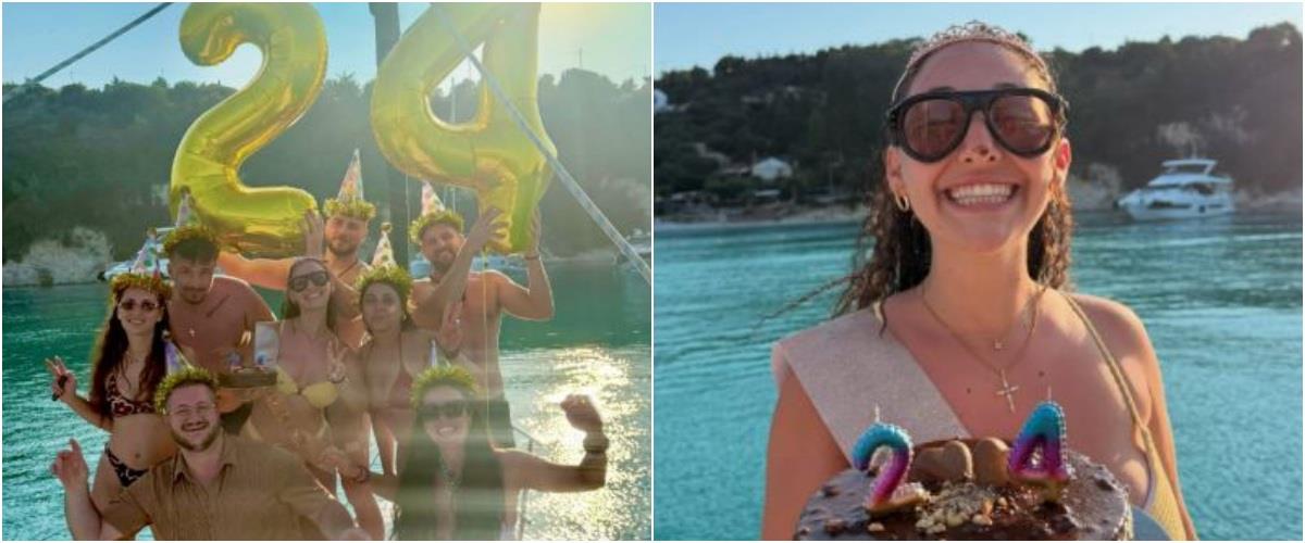 Η Κλαυδία έγινε 24 και γιόρτασε τα γενέθλιά της πάνω σε σκάφος με την παρέα της