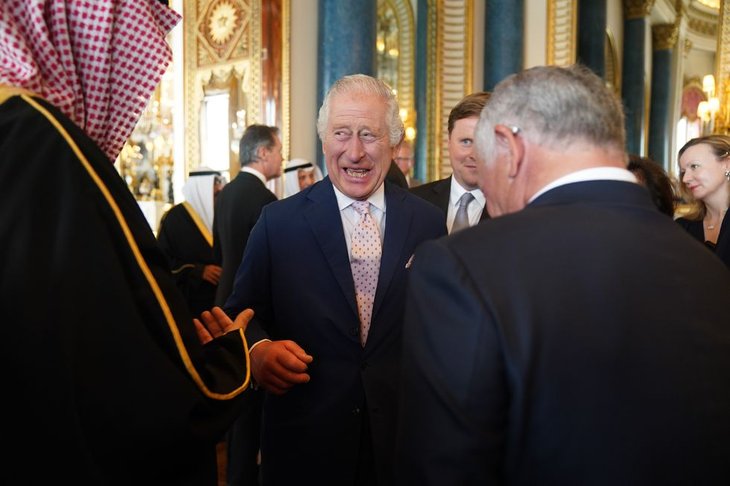 king-charles-iii-speaks-to-guests-during-a-reception-at-news-photo-1683311841