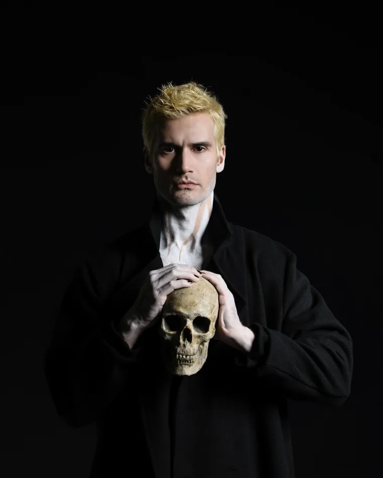 Photo-by-Anastasis-Roilos-on-April-24-2024.-May-be-an-image-of-1-person-blonde-hair-overcoat-headdress-skull-cloak-and-costume.